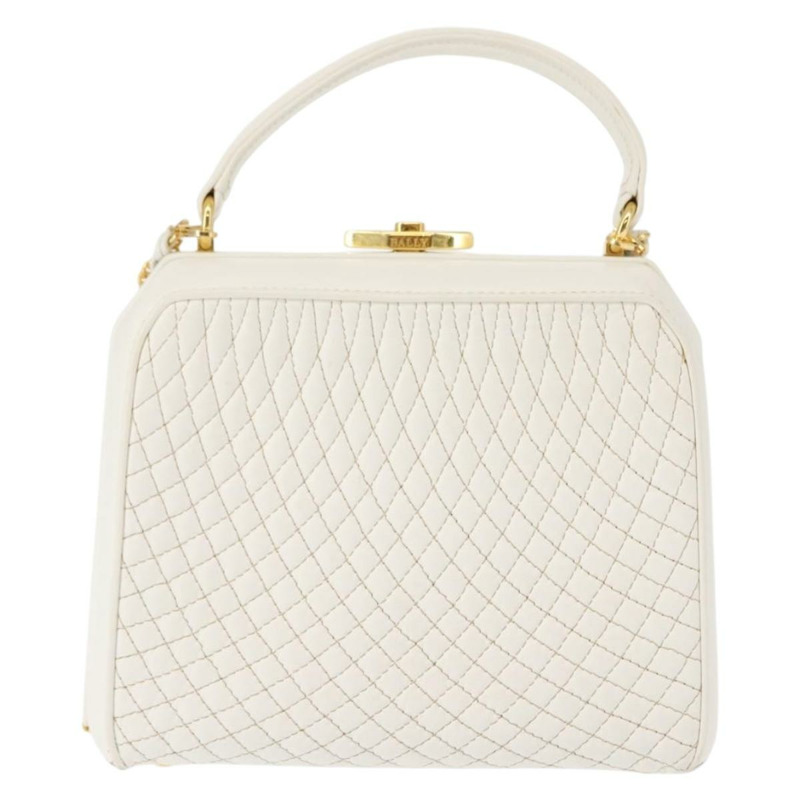 【日本直送】BALLY 手提包 皮革 兩用 白色 金色 正品 147505-11