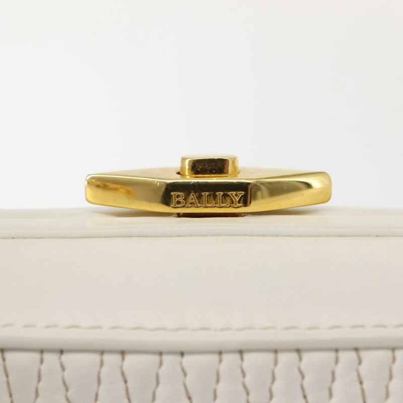 【日本直送】BALLY 手提包 皮革 兩用 白色 金色 正品 147505-16