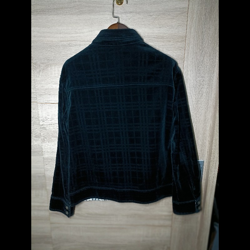 Burberry Black Label 日本 黑色 天鵝絨 短版 布勞森外套 男M-1