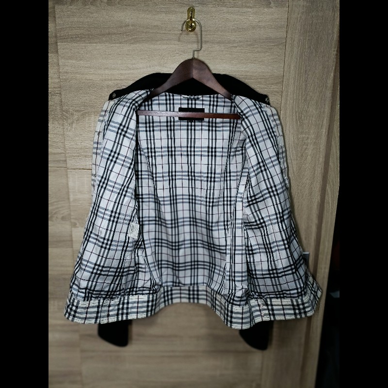 Burberry Black Label 日本 黑色 天鵝絨 短版 布勞森外套 男M-2