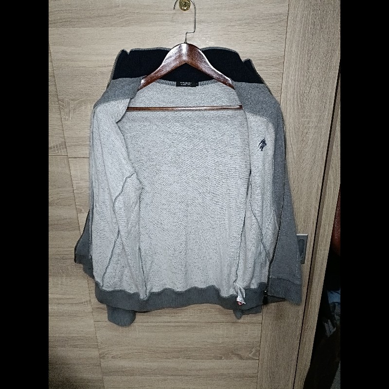 Burberry Black Label 日本 灰色 棉質 立領外套 3號-2