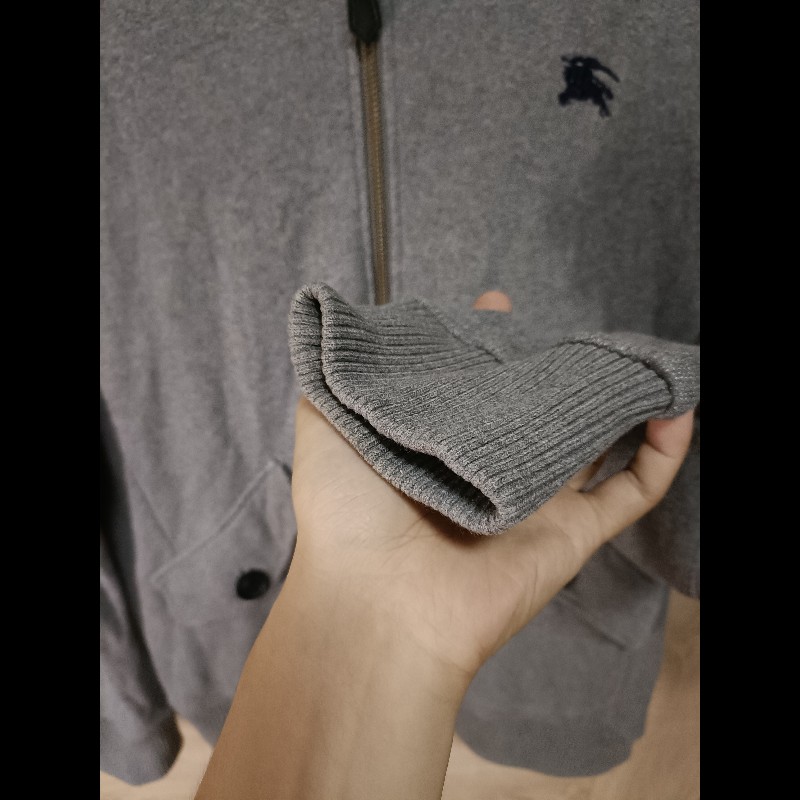 Burberry Black Label 日本 灰色 棉質 立領外套 3號-3