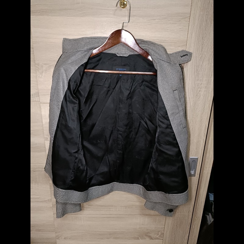 Burberry Blue Label 日本 千鳥格 哈靈頓外套 男M-2