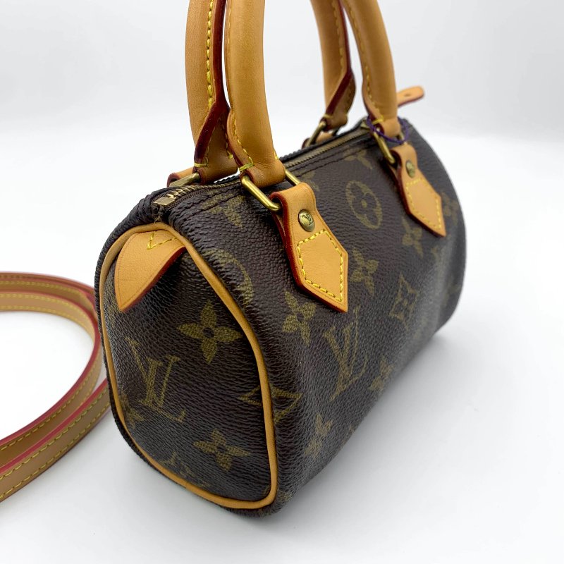 Louis Vuitton 經典老花 迷你speedy Nano，LV，路易威登，mini，二手真品，正品，現貨，免運-7