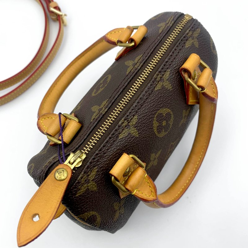 Louis Vuitton 經典老花 迷你speedy Nano，LV，路易威登，mini，二手真品，正品，現貨，免運-11