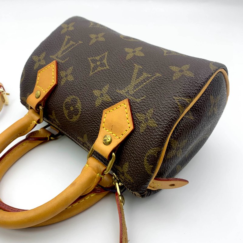 Louis Vuitton 經典老花 迷你speedy Nano，LV，路易威登，mini，二手真品，正品，現貨，免運-25