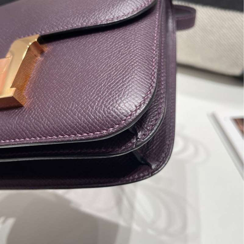 🌈Mini Constance 19💜葡萄紫玫瑰金扣💜全套有單💜98新🌟Epsom皮🌟-2