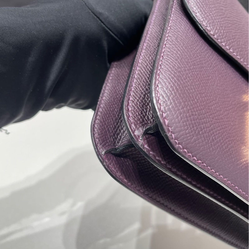 🌈Mini Constance 19💜葡萄紫玫瑰金扣💜全套有單💜98新🌟Epsom皮🌟-3