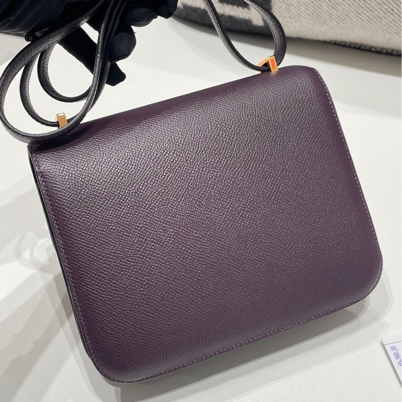 🌈Mini Constance 19💜葡萄紫玫瑰金扣💜全套有單💜98新🌟Epsom皮🌟-9