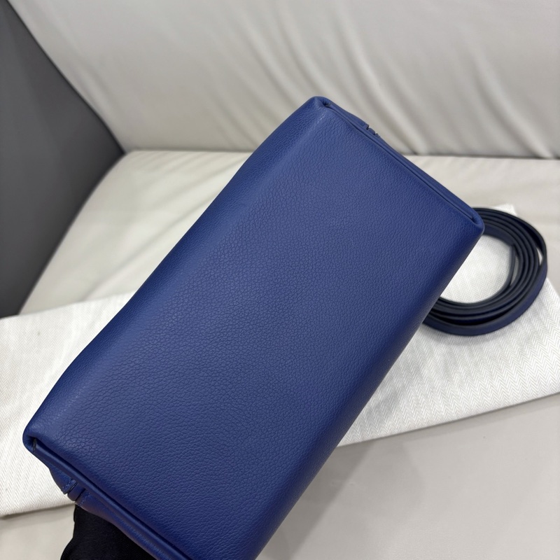 🌈Hermes💙Mini 24/24💙寶石藍/午夜藍/法國藍銀扣💙99 新🌟Evercolor皮🌟-7