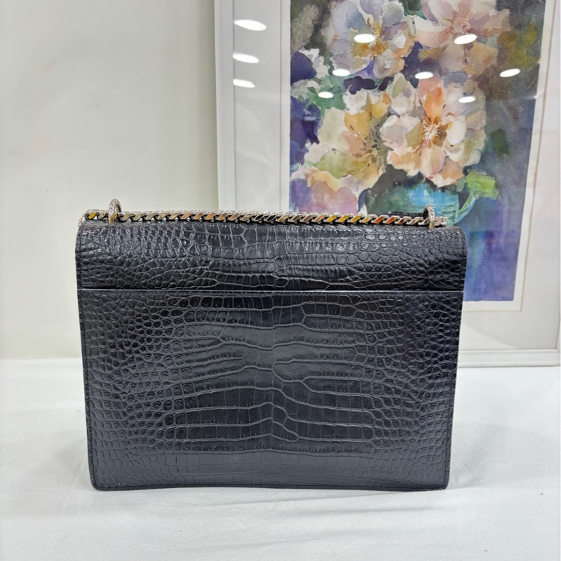 YSL 聖羅蘭黑銀sunset日落大號, 尺寸27*19*10-1