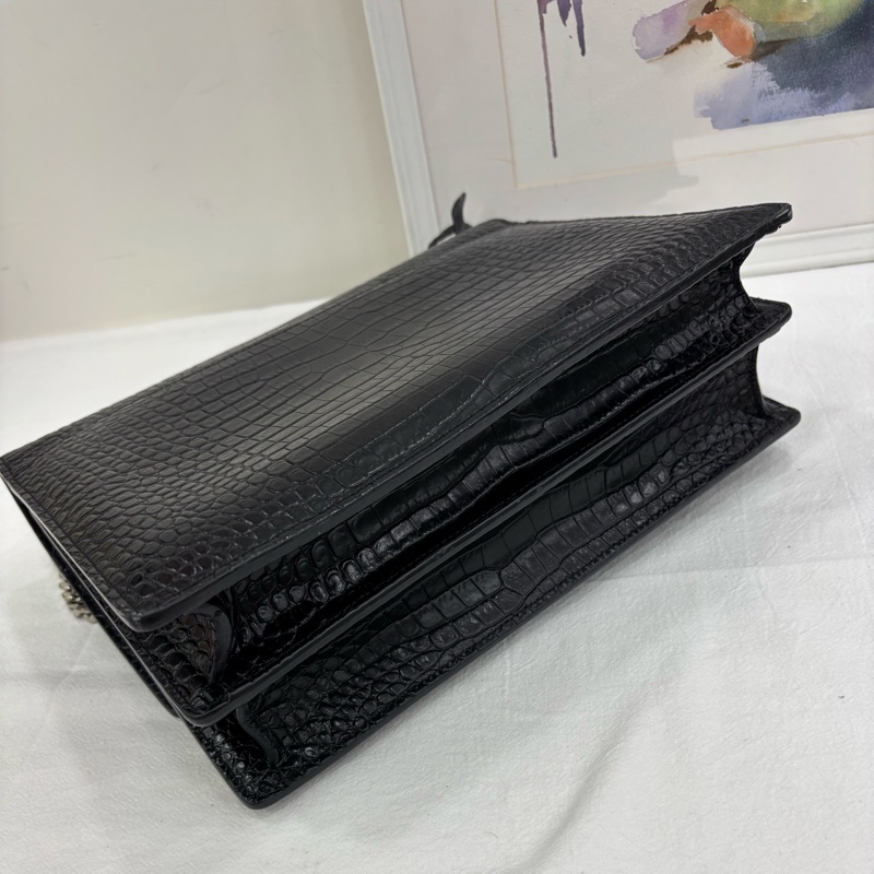 YSL 聖羅蘭黑銀sunset日落大號, 尺寸27*19*10-5