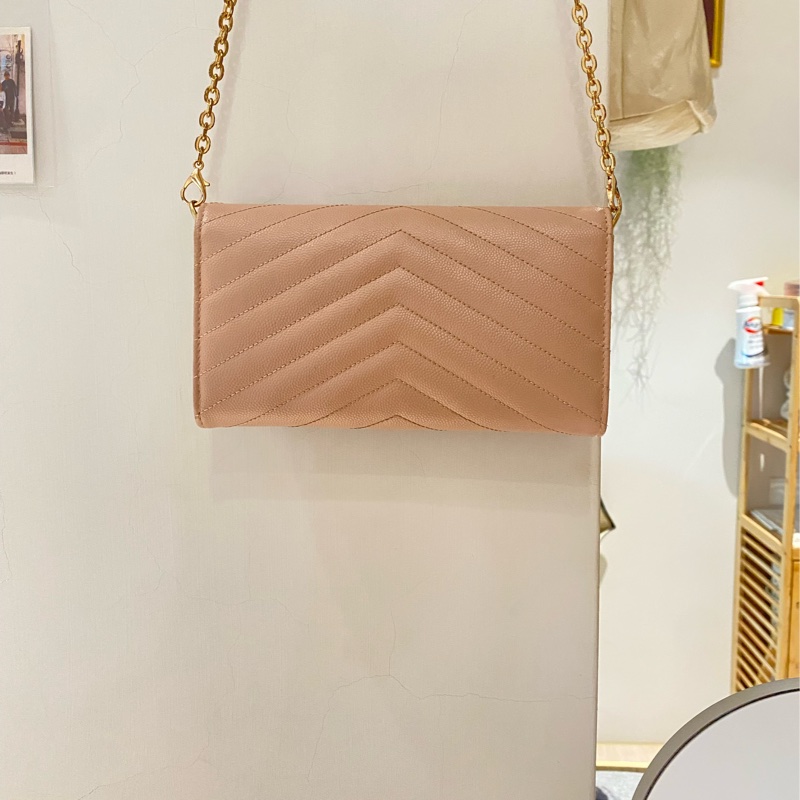 SAINT LAURENT 魚子醬鍊包（可當長夾）-2