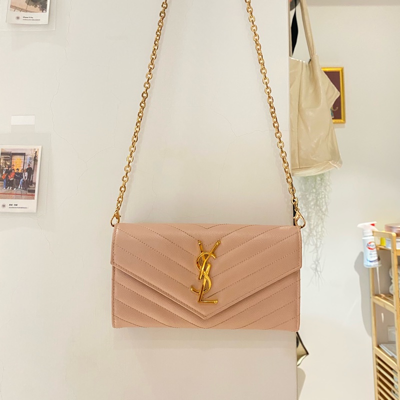 SAINT LAURENT 魚子醬鍊包（可當長夾）-5