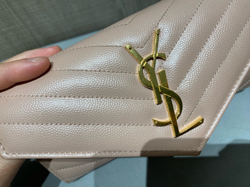 SAINT LAURENT 魚子醬鍊包（可當長夾）-12