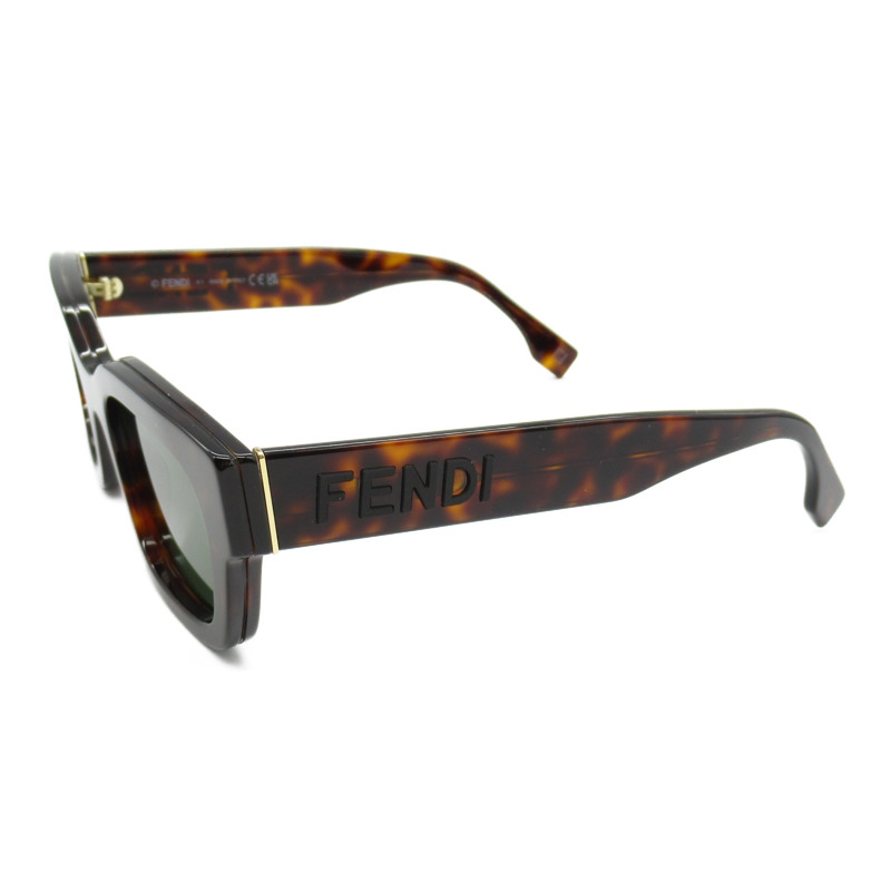 FENDI 太陽眼鏡 40119I54N 醋酸纖維 棕色 綠色 深棕色 全新 男女通用-1