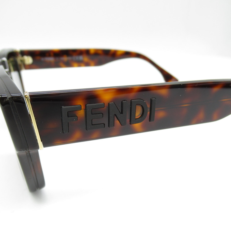 FENDI 太陽眼鏡 40119I54N 醋酸纖維 棕色 綠色 深棕色 全新 男女通用-3