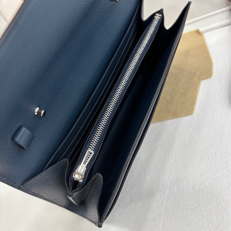 Hermes愛馬仕康康togo普魯士藍銀扣 W刻 全新-6