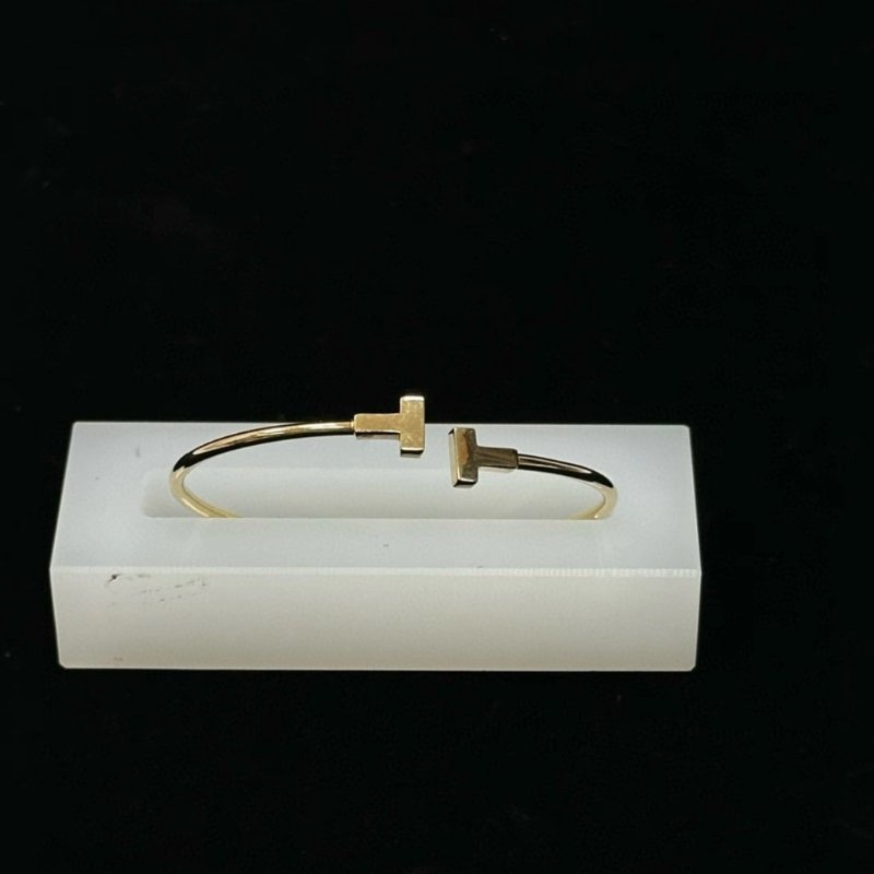 TIFFANY T系列雙T線圈手鐲 14cm 98新配件盒子塵袋-1