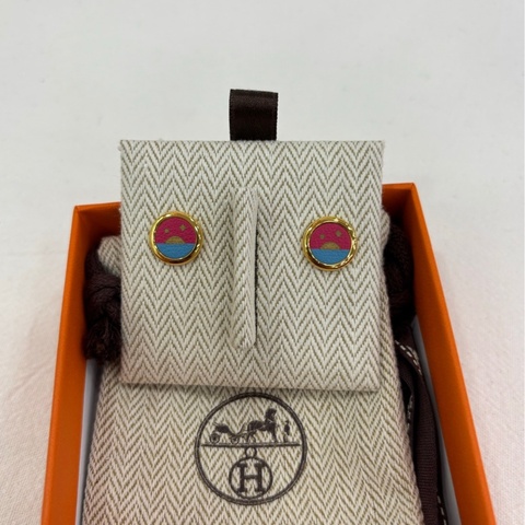 Hermes 愛馬仕圓餅耳環 全新