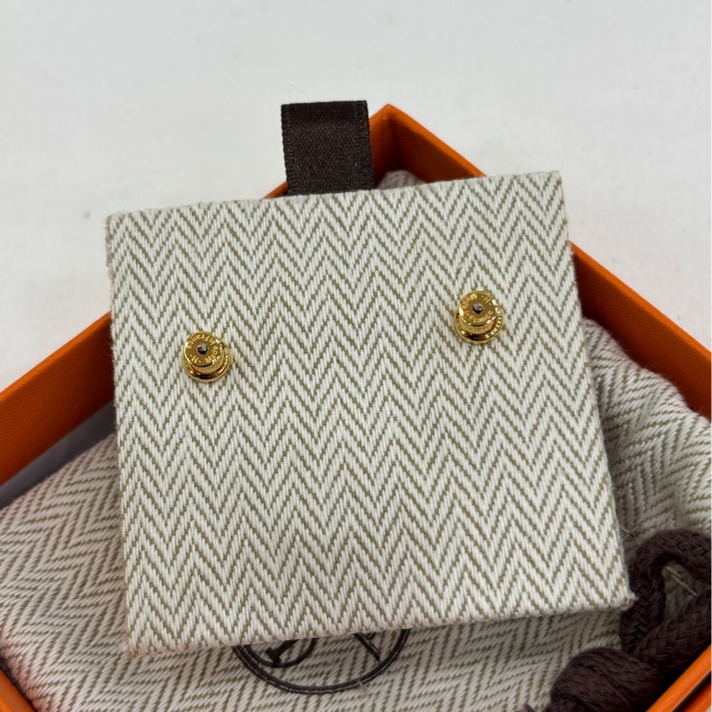 Hermes 愛馬仕圓餅耳環 全新-2