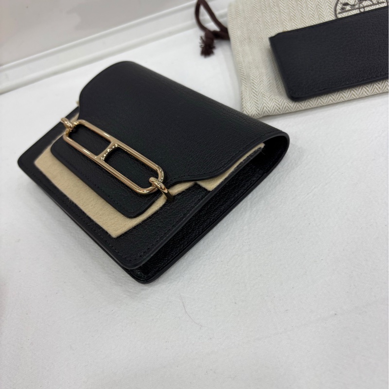 Hermes 愛馬仕 Roulis slim 黑金 山羊皮 B刻 閒置-5