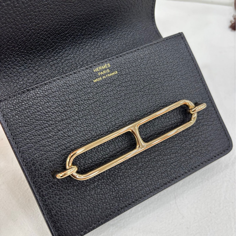 Hermes 愛馬仕 Roulis slim 黑金 山羊皮 B刻 閒置-6