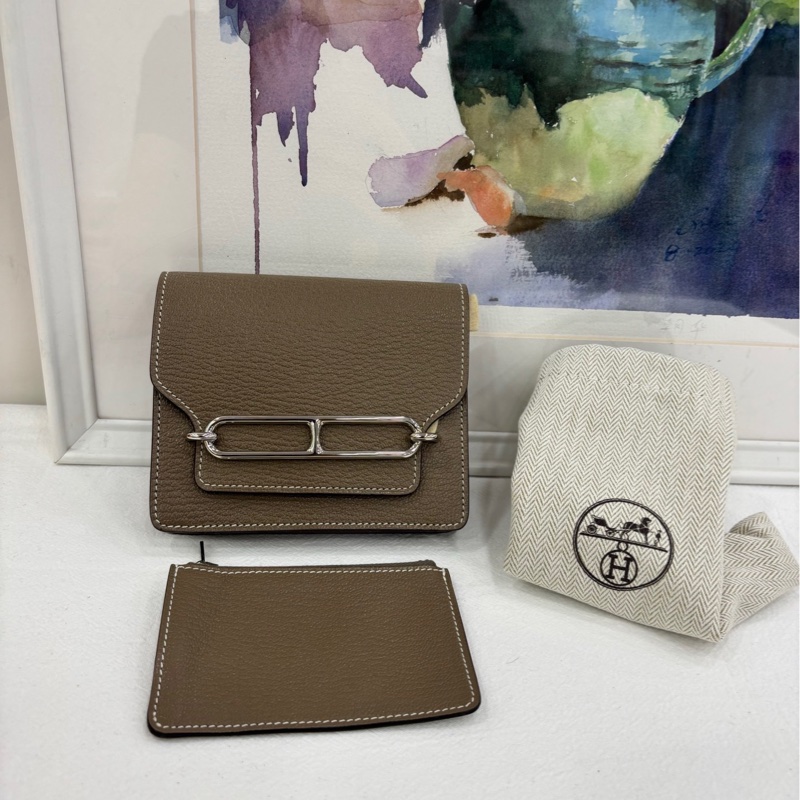 Hermes 愛馬仕 豬鼻子Slim 大象灰銀扣 山羊皮 B刻 閒置-1