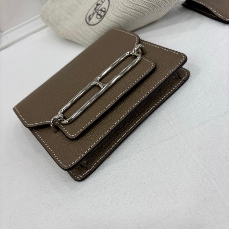 Hermes 愛馬仕 豬鼻子Slim 大象灰銀扣 山羊皮 B刻 閒置-5