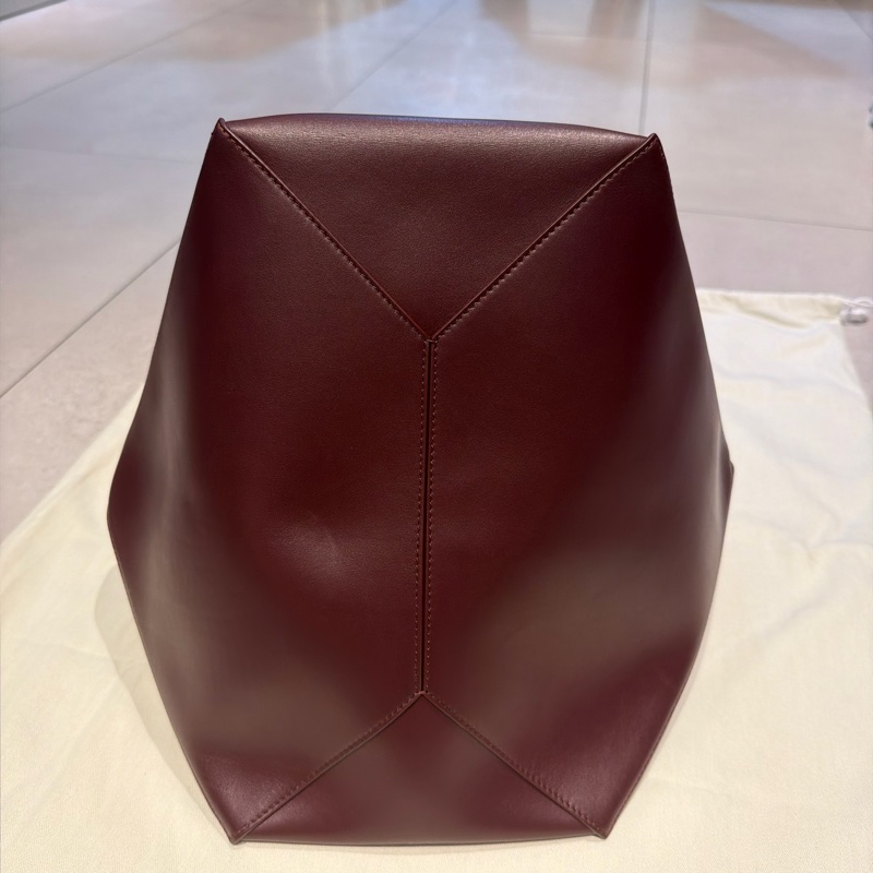 Loewe Puzzle Fold Tote XL 勃艮第紅-10