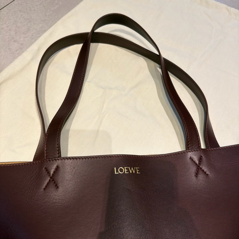 Loewe Puzzle Fold Tote XL 勃艮第紅-13