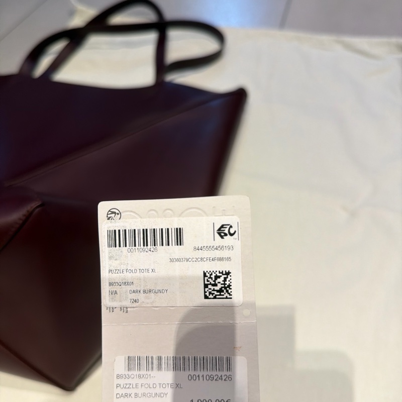 Loewe Puzzle Fold Tote XL 勃艮第紅-16