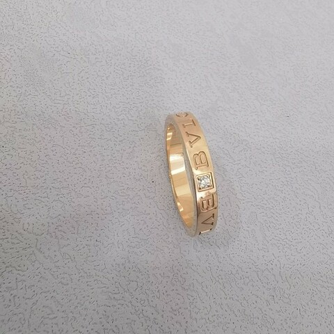 BVLGARI寶格麗18k玫瑰金b.zero1單鑽戒指 65號