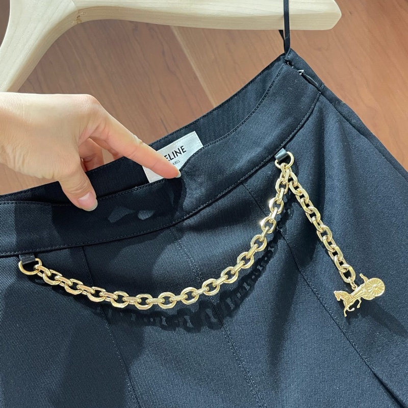 ❤️ CELINE 時尚鏈條裝飾半裙-4