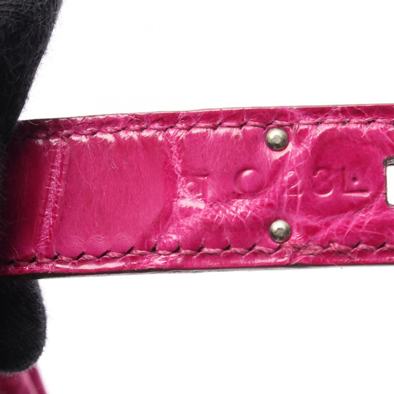 愛馬仕 Birkin 30 玫瑰色手提包，尼羅鱷魚皮，粉紅色，二手女款-4