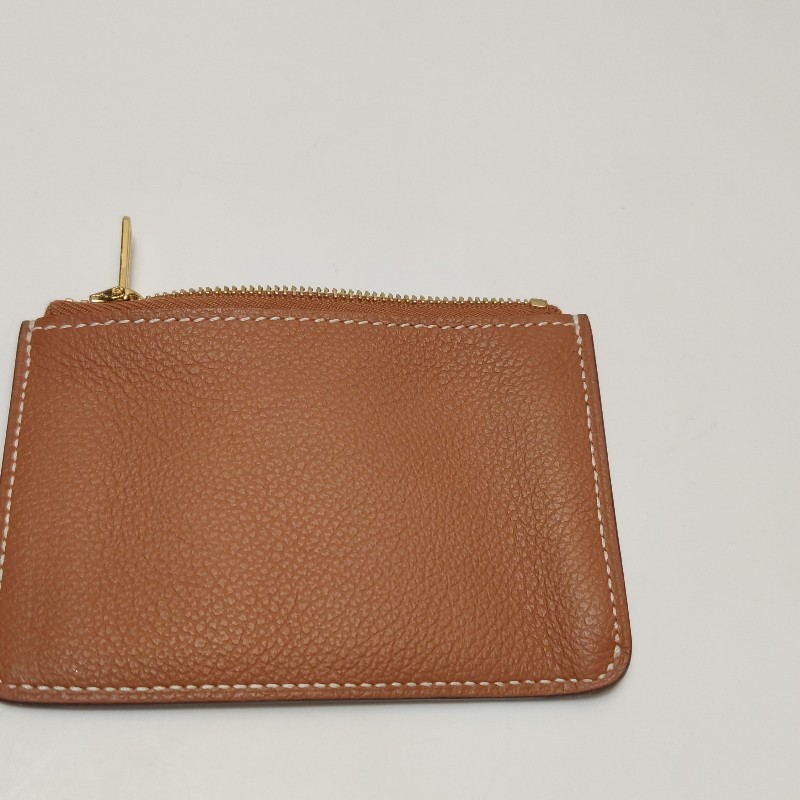 Hermes Roulis Slim豬鼻子錢包Evercolor牛皮金扣37金棕Y刻-16