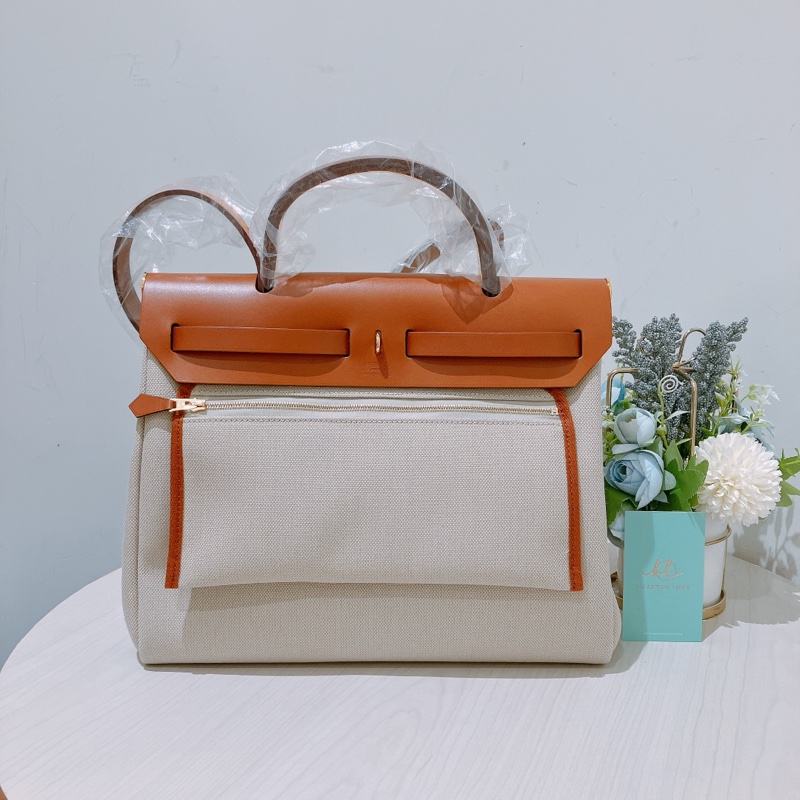 TK1858 HERMES 愛馬仕小號兩用帆布翻蓋式包包HERBAG 31 SHOULDER BAG CANVAS-2