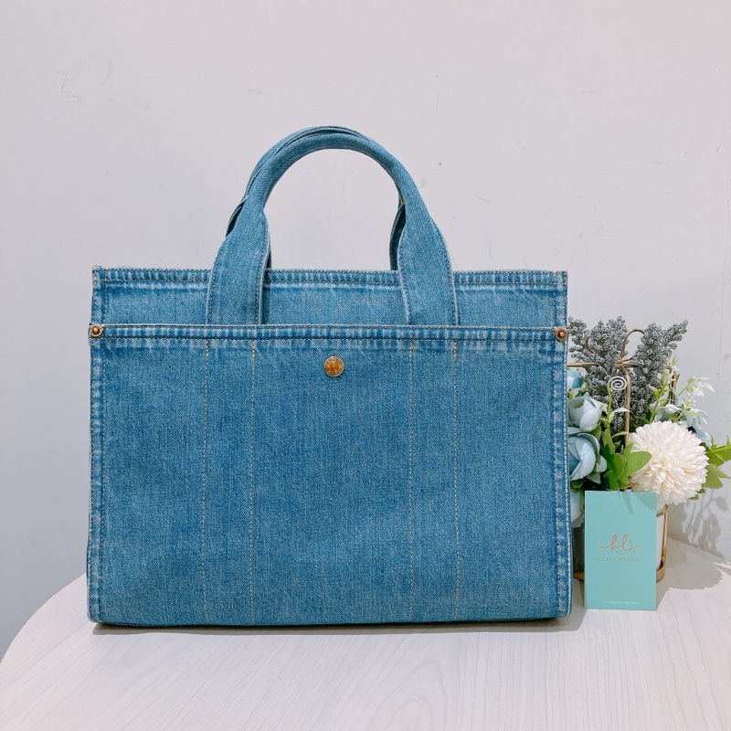 TK1859 COACH 蔻馳牛仔布兩用包包CARGO TOTE BAG BLUE-2