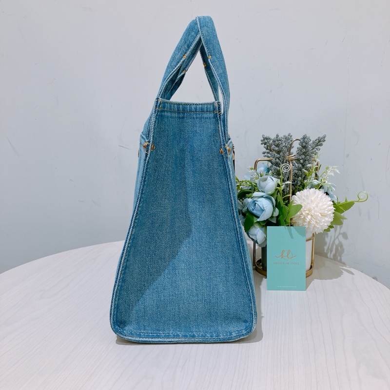 TK1859 COACH 蔻馳牛仔布兩用包包CARGO TOTE BAG BLUE-4