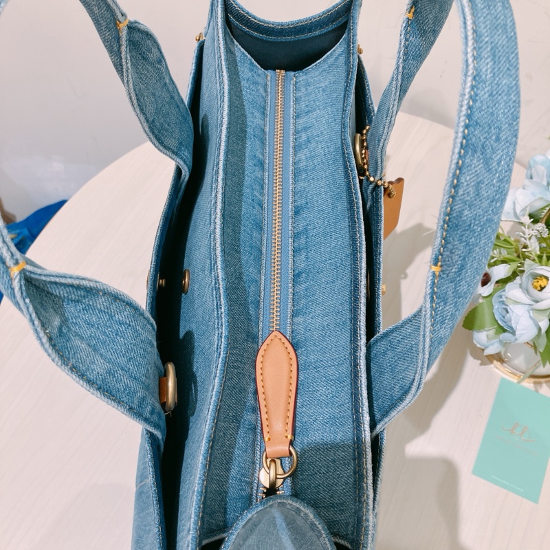 TK1859 COACH 蔻馳牛仔布兩用包包CARGO TOTE BAG BLUE-21