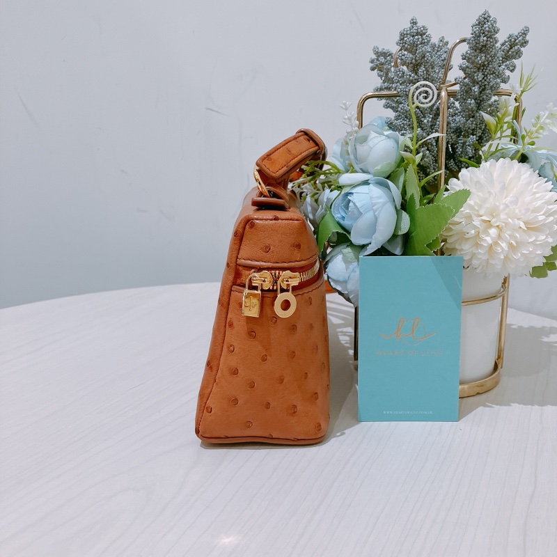 TK1861 LORO PIANA 諾悠翩雅經典鴕鳥皮手拿兩用包包OSTRICH L19 EXTRA POCKET POUCH-3