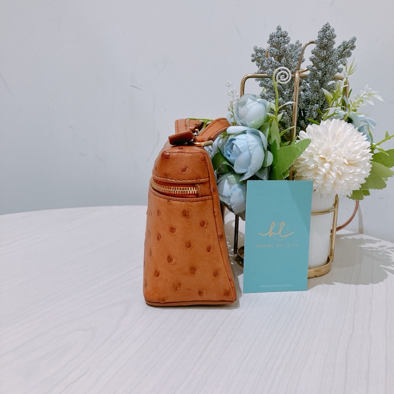 TK1861 LORO PIANA 諾悠翩雅經典鴕鳥皮手拿兩用包包OSTRICH L19 EXTRA POCKET POUCH-4