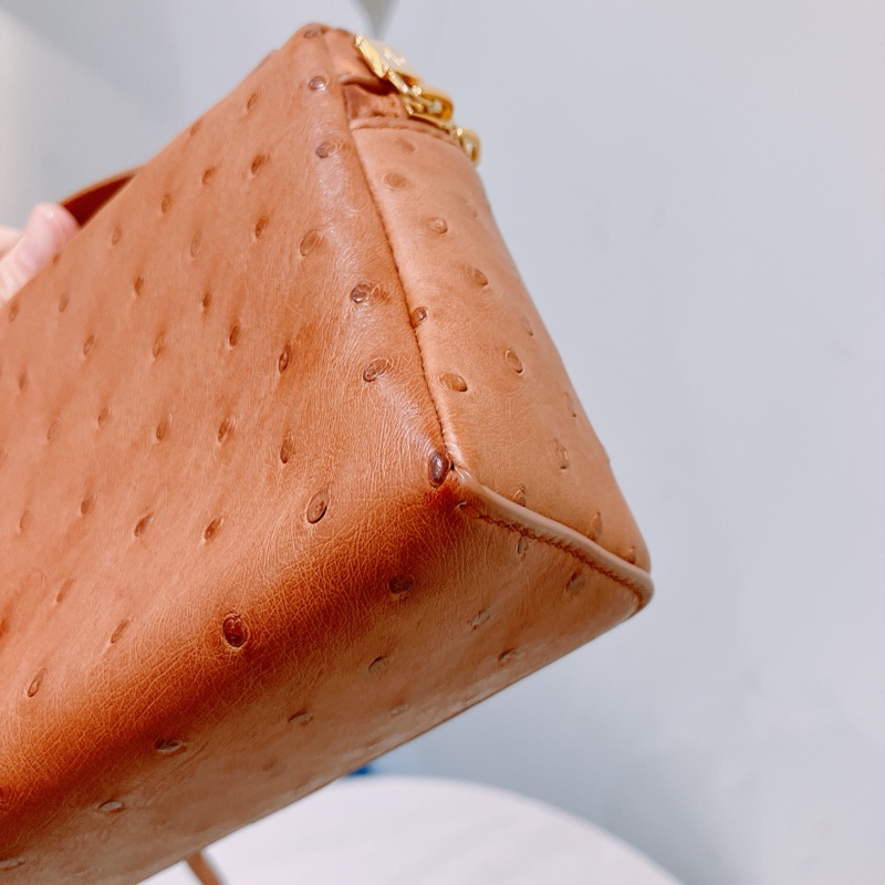 TK1861 LORO PIANA 諾悠翩雅經典鴕鳥皮手拿兩用包包OSTRICH L19 EXTRA POCKET POUCH-8