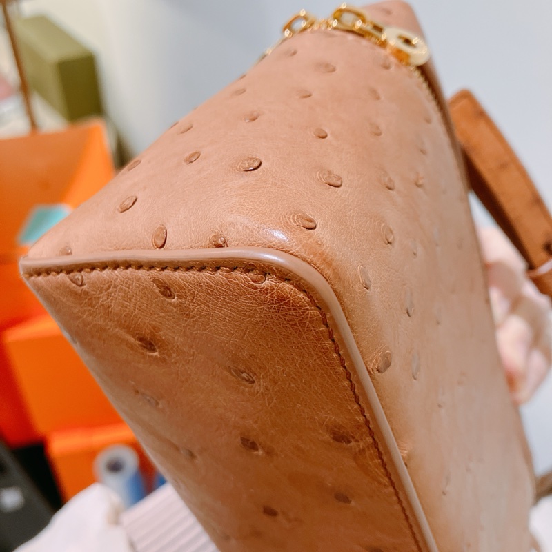 TK1861 LORO PIANA 諾悠翩雅經典鴕鳥皮手拿兩用包包OSTRICH L19 EXTRA POCKET POUCH-26