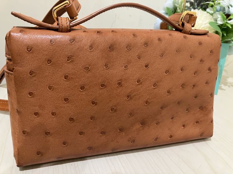TK1861 LORO PIANA 諾悠翩雅經典鴕鳥皮手拿兩用包包OSTRICH L19 EXTRA POCKET POUCH-20