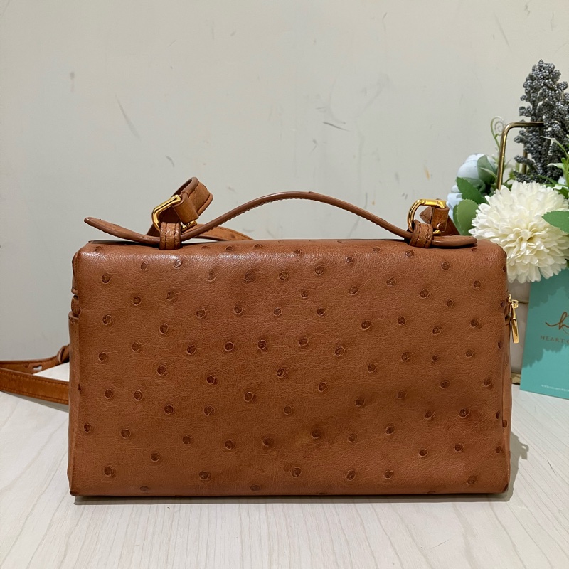 TK1861 LORO PIANA 諾悠翩雅經典鴕鳥皮手拿兩用包包OSTRICH L19 EXTRA POCKET POUCH-21