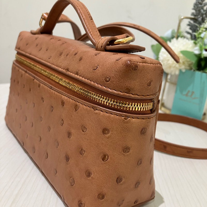 TK1861 LORO PIANA 諾悠翩雅經典鴕鳥皮手拿兩用包包OSTRICH L19 EXTRA POCKET POUCH-23