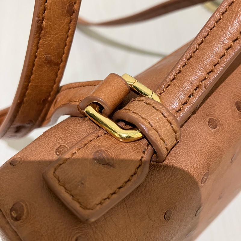 TK1861 LORO PIANA 諾悠翩雅經典鴕鳥皮手拿兩用包包OSTRICH L19 EXTRA POCKET POUCH-44