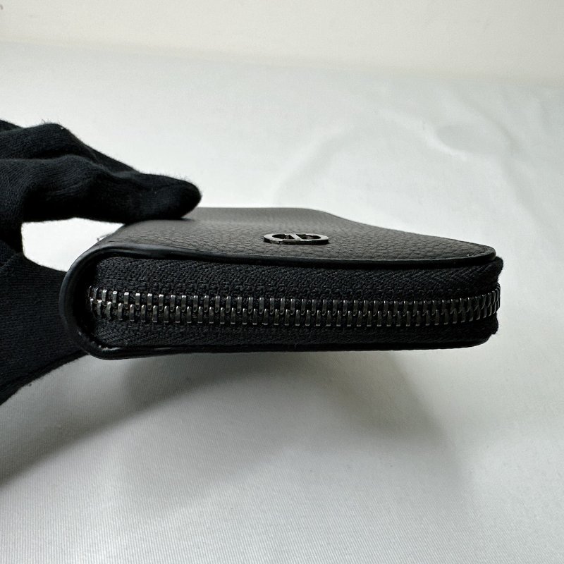 DIOR 全皮革直式拉鍊長夾-8