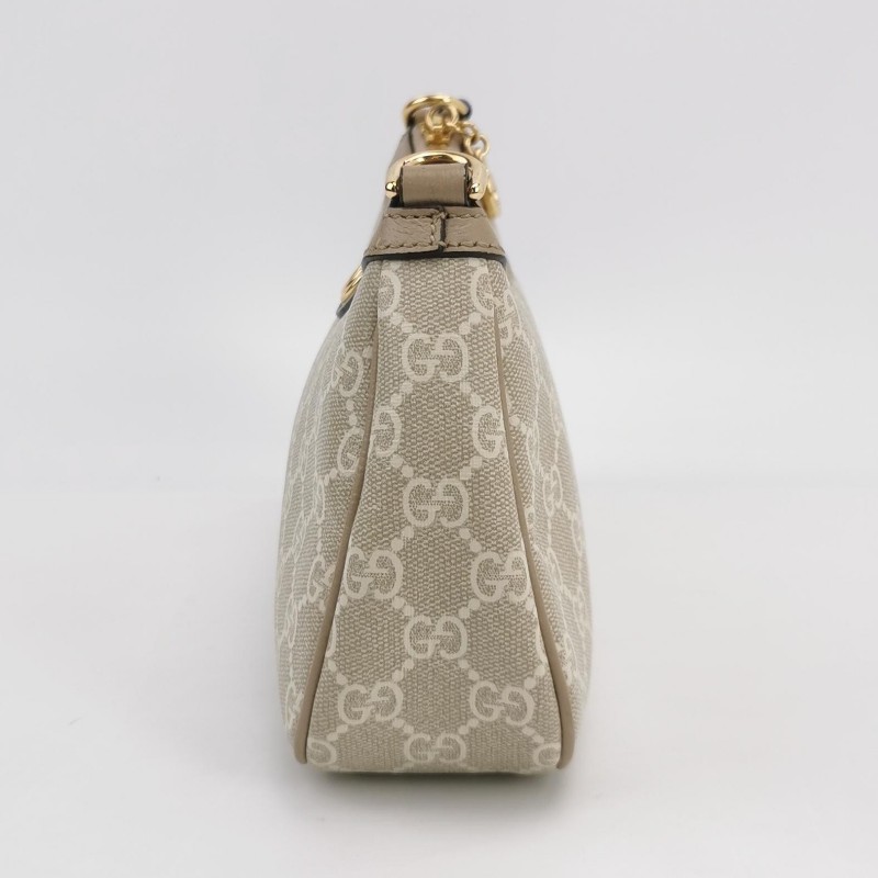 Gucci Ophidia小號牛皮GG老花條紋雙G單肩包-2